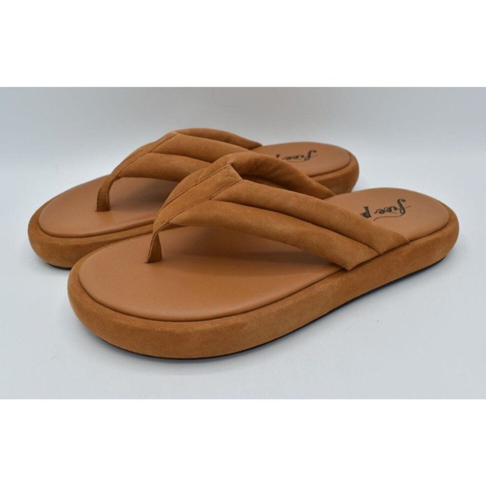 Free People Womens Size EU 37‎ US 7 Wonderland Tan Brown Thong Flip Flop Sandals